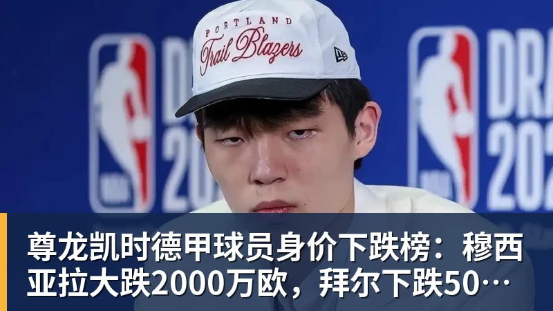尊龙凯时德甲球员身价下跌榜：穆西亚拉大跌2000万欧，拜尔下跌500万